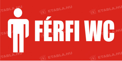 Férfi wc tábla Bolt és üzlethelység táblák Etabla.hu