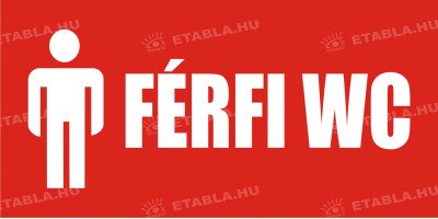 Férfi wc feliratú ÖNTAPADÓS matrica Bolt és üzlethelység táblák Etabla.hu
