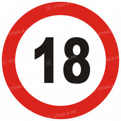 18-s születésnapi sebességkorlátozó tábla Születésnapi sebességkorlátozó táblák Etabla.hu