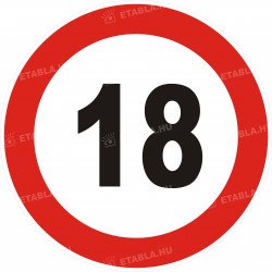 18-s születésnapi sebességkorlátozó tábla