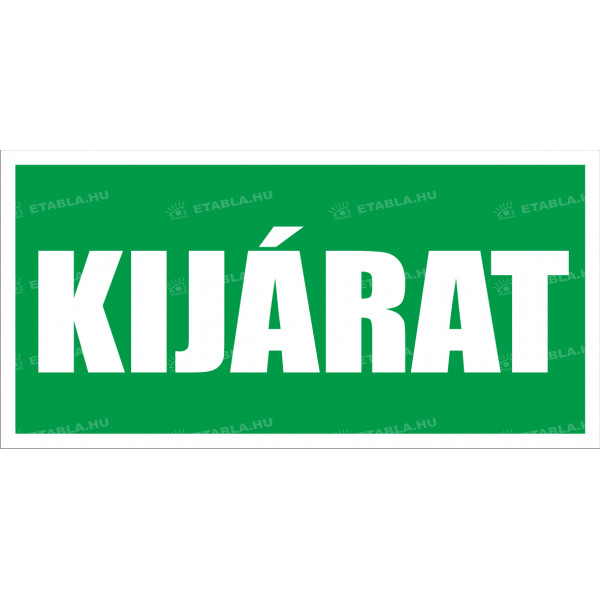 Kijárat tábla