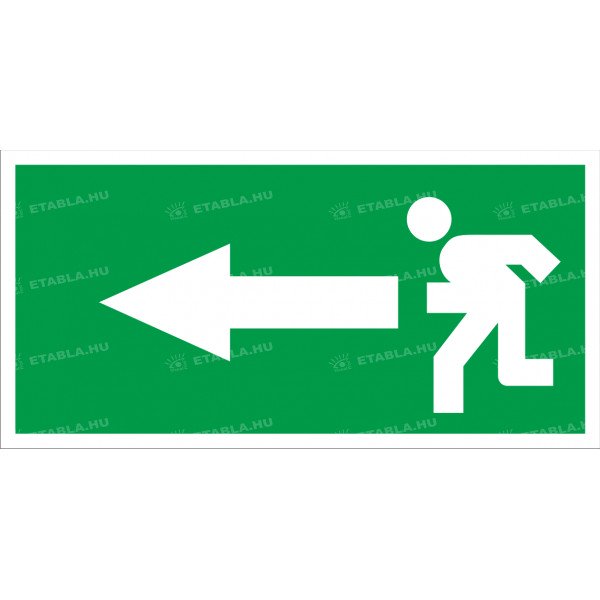 Menekülés tábla balra