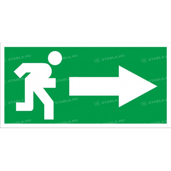 Menekülési tábla jobbra tábla