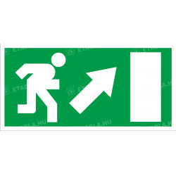 Menekülési útvonal tábla jobbra fel Menekülési útvonal táblák Etabla.hu