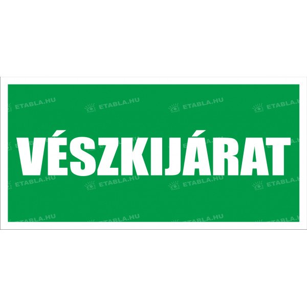 Vészkijárat tábla