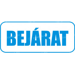 Bejárat tábla