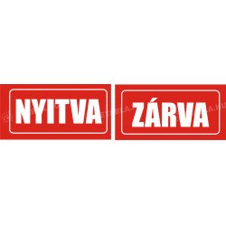Nyitva zárva táblák