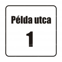 Házszám tábla utcanévvel Házszámtábla Etabla.hu