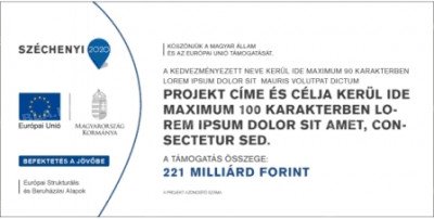 Széchenyi 2020 D típusú tábla