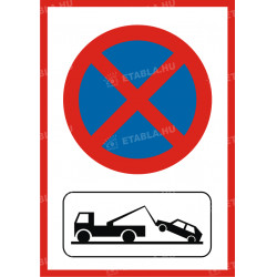Megállni tilos tábla