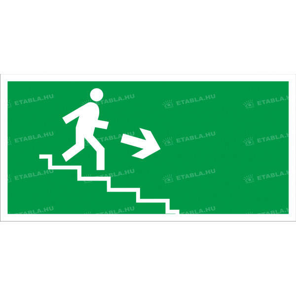 Menekülési útvonal jobbra le a lépcsőn