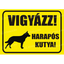Vigyázz harapós kutya tábla Állatos táblák Etabla.hu