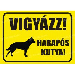 Vigyázz harapós kutya tábla Állatos táblák Etabla.hu
