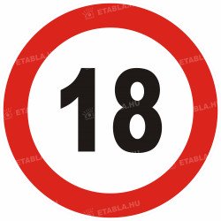 18-s születésnapi sebességkorlátozó tábla