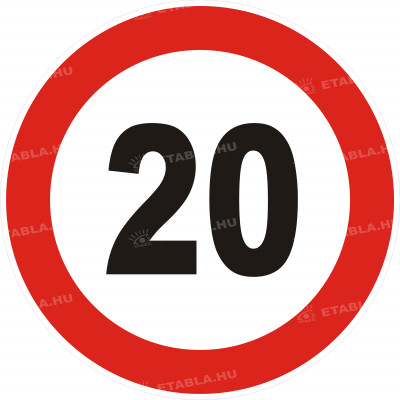 20-s születésnapi sebességkorlátozó tábla
