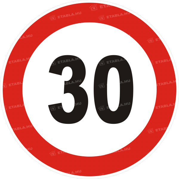 30-s születésnapi sebességkorlátozó tábla