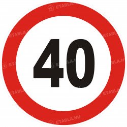 40-s születésnapi sebességkorlátozó tábla Születésnapi sebességkorlátozó táblák Etabla.hu