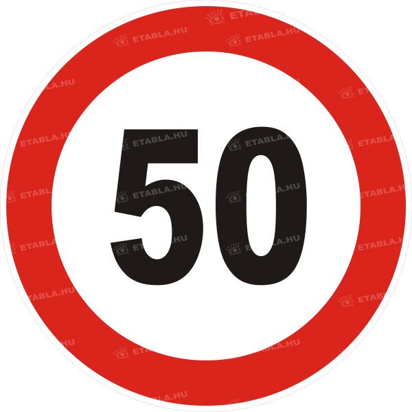 50-s születésnapi sebességkorlátozó tábla