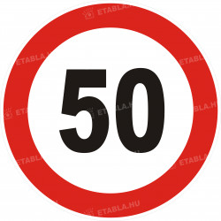50-s születésnapi sebességkorlátozó tábla Születésnapi sebességkorlátozó táblák Etabla.hu