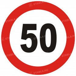 50-s születésnapi sebességkorlátozó tábla Születésnapi sebességkorlátozó táblák Etabla.hu