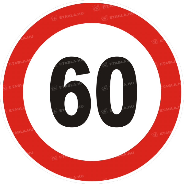 60-s születésnapi sebességkorlátozó tábla