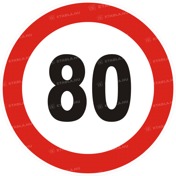 80-s születésnapi sebességkorlátozó tábla