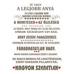 Te vagy a legjobb anya tábla