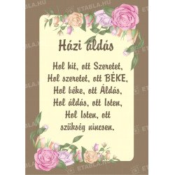 Házi áldás tábla