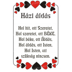 Házi áldás II. tábla Otthon Etabla.hu
