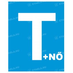 Öntapadó matrica Tanuló vezető T betű + nő Egyéb táblák