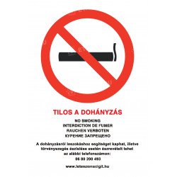 Tilos a dohányzás tábla Egyéb táblák Etabla.hu