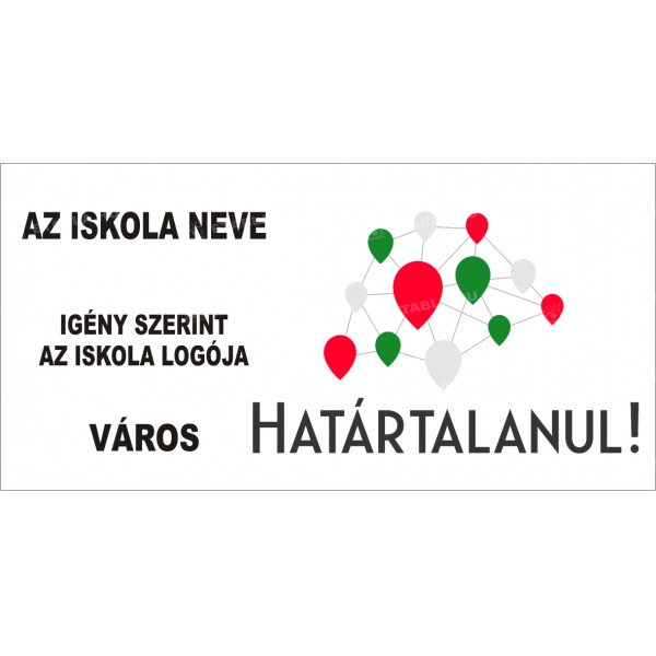 Határtalanul tanulmányi kirándulás - Busztábla 800x400 mm