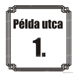 Házszám tábla utcanévvel - színesek