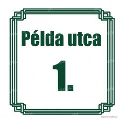 Házszám tábla utcanévvel - színesek