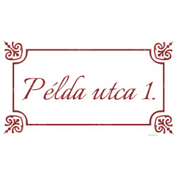 Házszám tábla utcanévvel - színesek - Házszámtábla Etabla.hu