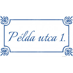 Házszám tábla utcanévvel - színesek -