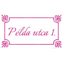 Házszám tábla utcanévvel - színesek -