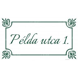 Házszám tábla utcanévvel - színesek -