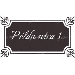 Házszám tábla utcanévvel - színesek -