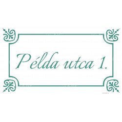 Házszám tábla utcanévvel - színesek -