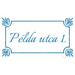 Házszám tábla utcanévvel - színesek -