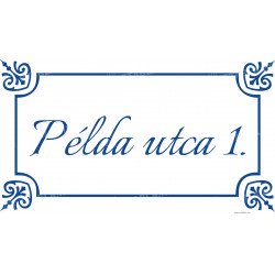 Házszám tábla utcanévvel - színesek -