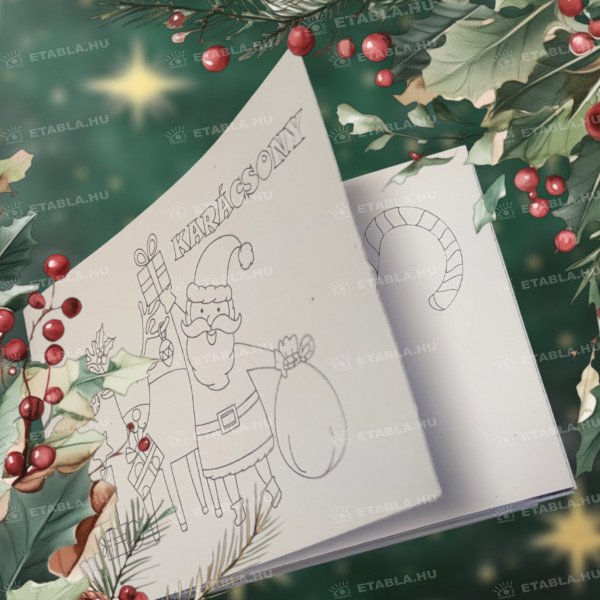 KARÁCSONYI SZÍNEZŐ/ KIFESTŐ FÜZET - KIS MÉRETŰ  - 155x100 mm - 5 db / csomag