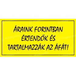 Áraink forintban értendők